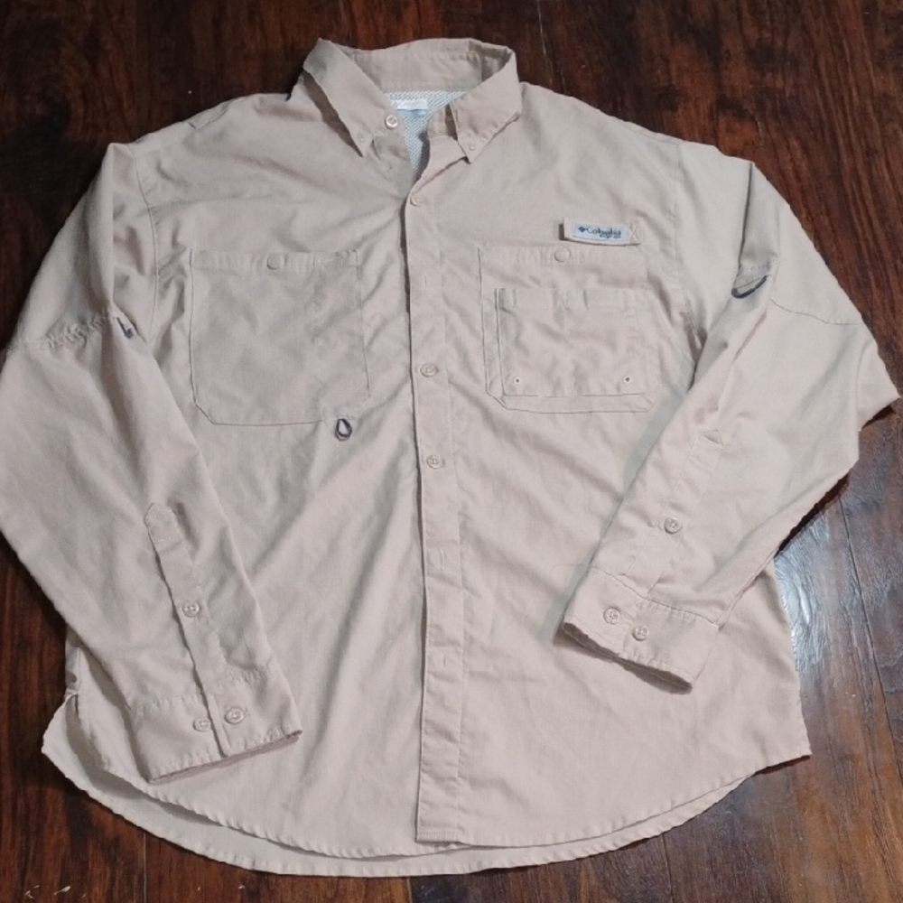 Columbia Beige Casual Shirt
